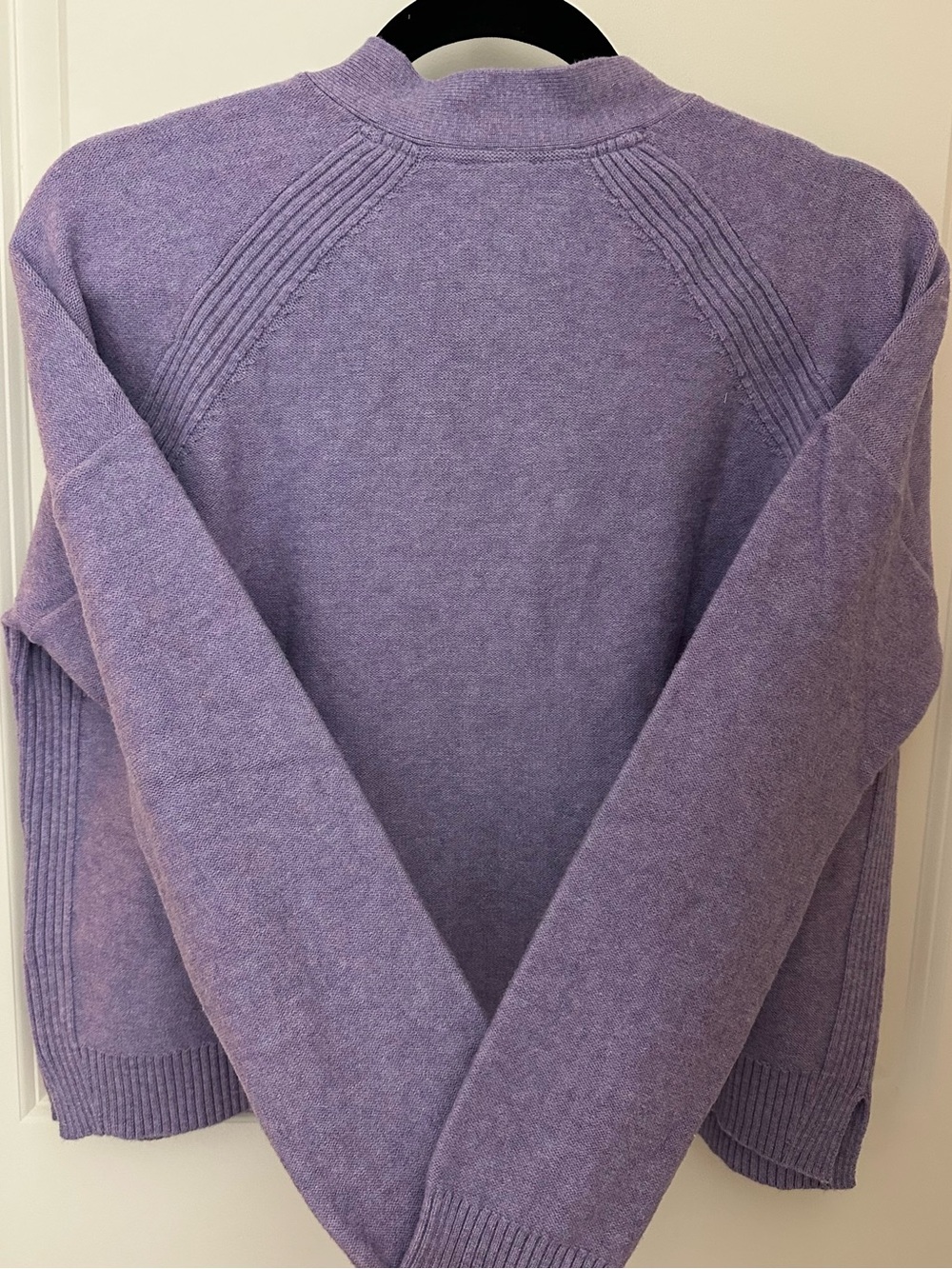 J. Jill Lavender V-Neck Button Front Cardigan - Picture 6 of 6